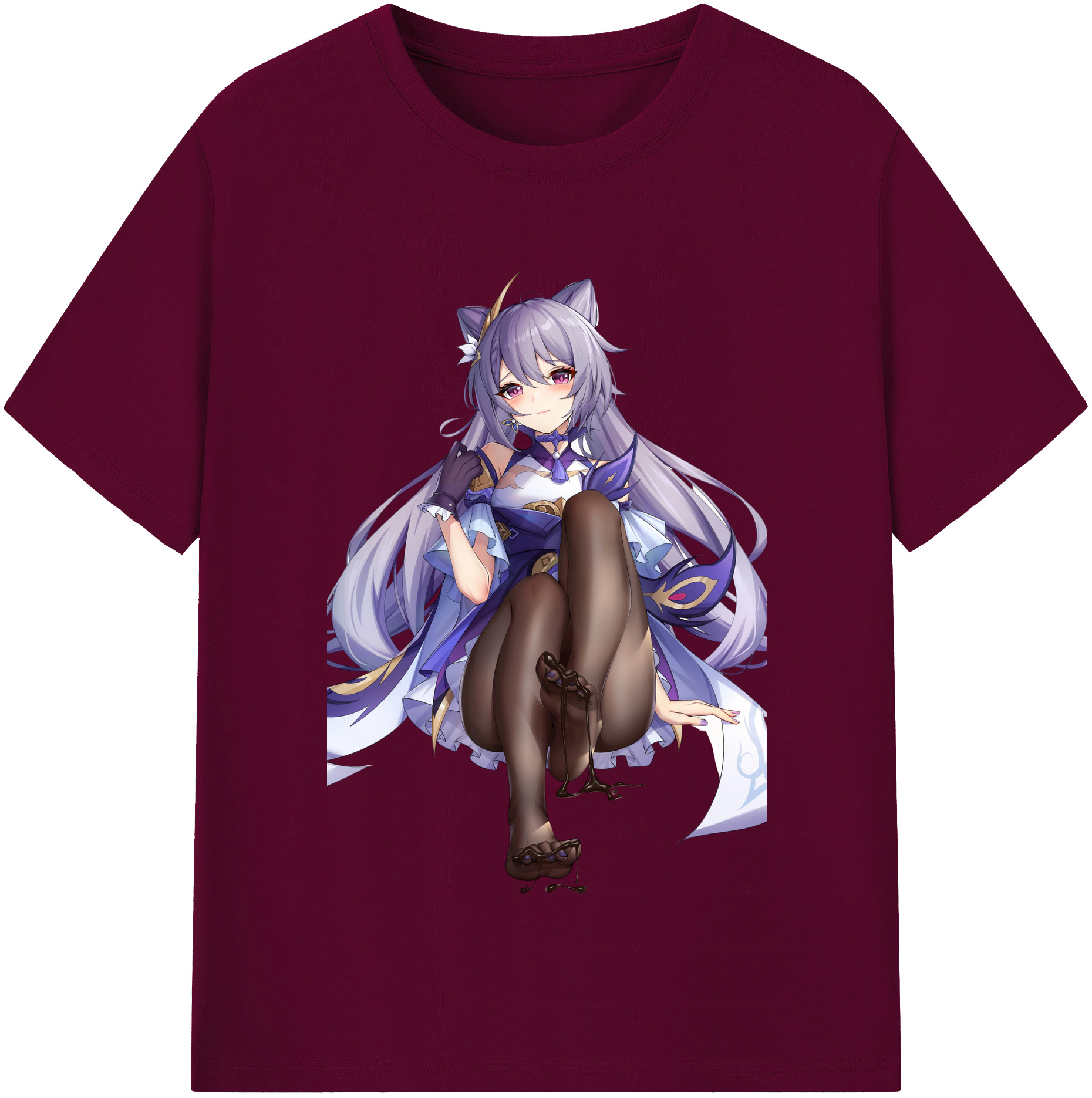 げんし神 刻晴 こくせい genshin Kokusei レディースカジュアルプリントTシャツ（綿100％）